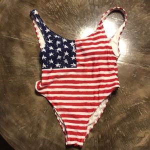 Stars and strip bathing suit